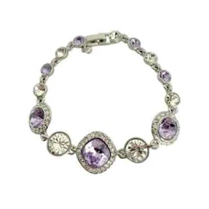 Givenchy Elegant Silver and Purple Crystal Bracelet. Retail $68 - Picture 1 of 4