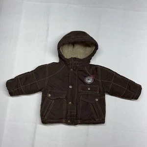 OshKosh B’Gosh Insulated Jacket w/Hood & Pockets Toddler 18 months Brown - Picture 1 of 12
