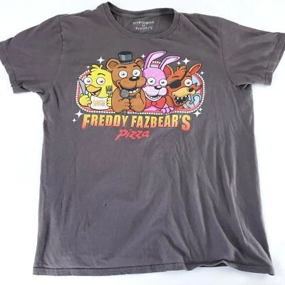 Five Nights At Freddy Youth Large T Shirt Short Sleeve Gray Boys Tee - Image 1 of 4