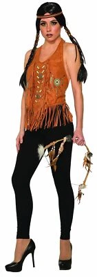 Halter Top Western Native American Indian Fancy Dress Halloween Adult Costume - Image 1 of 2