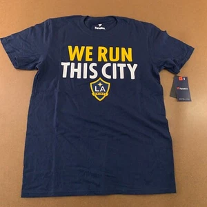LA Galaxy Fanatics Adult Size Medium Navy Short Sleeve Crew Neck T-Shirt NWT - Picture 1 of 9