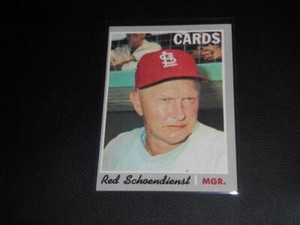 1970 Topps #346 RED SCHOENDIENST card! CARDINALS! HOF!