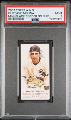 GUSTAVO MOLINA 2007 Topps A & G MINI - BLACK BORDERED NO NUM. PSA 9 MINT - Image 1 of 2