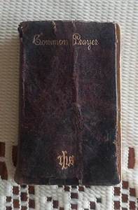 Miniatur Taschenbuch des gemeinsamen Gebets mit Lederhülle 1892 Leder - Bild 1 von 9
