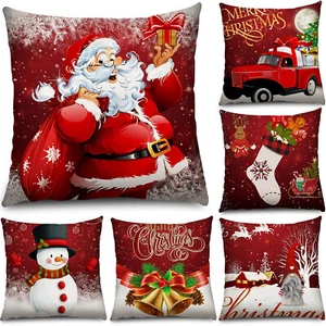 Funda de Almohada Decorativa Regalo Navidad 18"x18" Funda de Cojín Suave para Habitación - Imagen 1 de 16