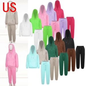 Niños Niños Niñas Chándal Sudadera con Capucha Sudaderas con Pantalón Trajes Jogger - Imagen 1 de 105