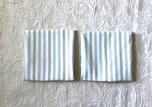 Pair Zara Home Euro Pillow Shams Covers Cases White Neutral Stripe 25" X 25” - Picture 1 of 6