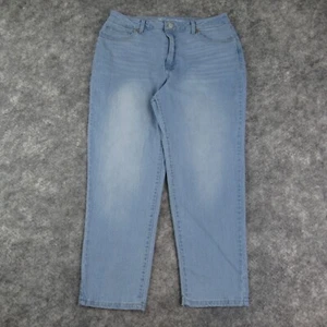 No Boundaries Jeans Womens Juniors 13 Blue Cropped Straight High Rise Denim - Picture 1 of 13