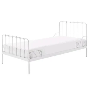 Ikea Minnen Kinder Bettgestell Metall ausziehbar mitwachsend weiß - Bild 1 von 3