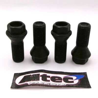 BIMECC 4 X ALLOY WHEEL BOLTS BLACK OE SPEC FOR BMW & MINI M14 X 1.25 NUTS LUGS STUDS