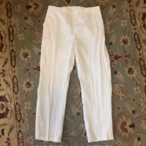 Appleseed's Petites Size 12P Womens Pants White Pull-On Pockets Cotton/Spandex - Picture 1 of 7