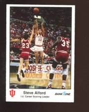 1987 BANK ONE STEVE ALFORD #20 RARE ISSUE INDIANA HOOSIERS
