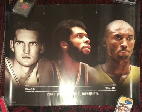 Kobe Bryant, kareem abdul jabar Jerry Buss poster LA LAKERS Cover
