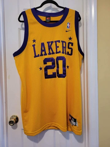 Nike NBA Rewind GARY PAYTON LA LOS ANGELES LAKERS SWINGMAN JERSEY Mens Sz XL Cover