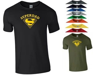 Superdad T-Shirt Superheld Vatertag Papa Papa Papa Geburtstag Geschenk Männer Tee Top - Bild 1 von 10