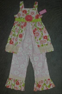 Peaches 'n Cream Girls 2 Piece Set (Tunic & Pants) - Size 6X - NWT - Picture 1 of 8