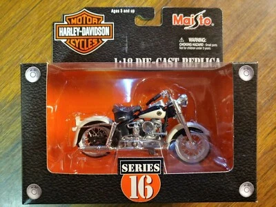 Harley Davidson 1:18 Series 16 1958 DUO GLIDE motocicleta diecast  Foto 1 de 3