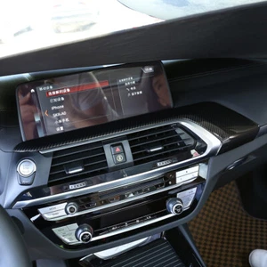 Cubierta de embellecedor del panel de instrumentos central de fibra de carbono ABS para BMW X3 G01 2018-2022 - Imagen 1 de 12
