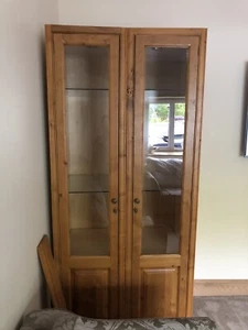 CLIVE CHRISTIAN DISPLAY CABINET SOLID OAK 7ft H 4FT WIDE - Picture 1 of 11