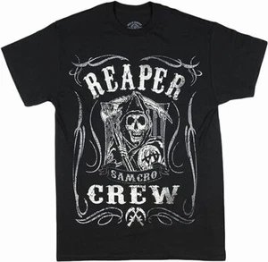 Sons of Anarchy Reaper Crew Scroll Samcro Adult T-Shirt - Picture 1 of 1