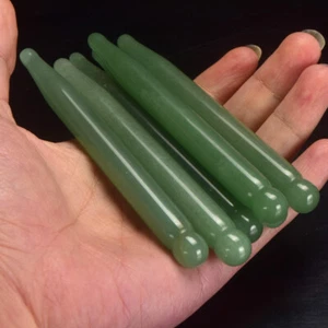 Piedra de jade natural guasha puntos de acupuntura palo de masaje herramienta de terapia saludable - Imagen 1 de 9