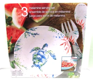 NUEVO JUEGO DE TAZONES PARA SERVIR MELAMINA 3 PIEZAS - DISEÑO TORTUGA APTO PARA LAVAVAJILLAS SIN BPA - Imagen 1 de 10