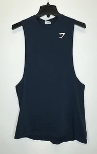GymShark Tank Top Men's Small Blue Performance Sleeveless Slim Fit Logo Pullover - Picture 1 of 5
