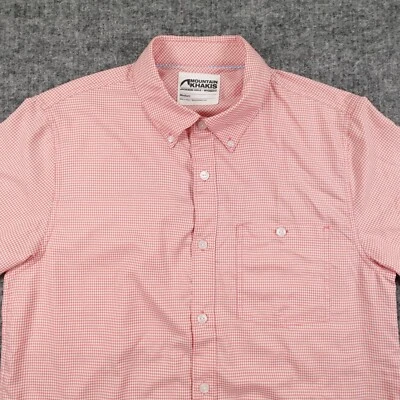 Mountain Khakis Shirt Mens Medium Salmon Pink Passport EC Short Sleeve - Image 1 of 4