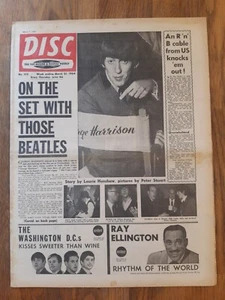 Disc Newspaper March 21st 1964 On The Set With Those Beatles Cover - Imagen 1 de 2