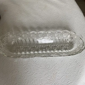 Vintage 1970er Pressglas Sonnige Zitrone Seifenschale (keine Seife oder Box) 8 1/2"  - Bild 1 von 4