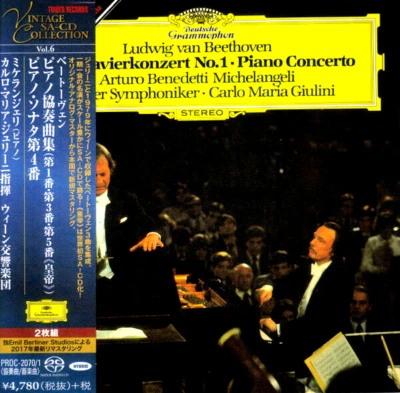 Michelangeli/Giulini SEALED 2CD(SACD-HYB) Beethoven Con. No.1,3,5/Sonata-4 OBI Foto 1 de 2