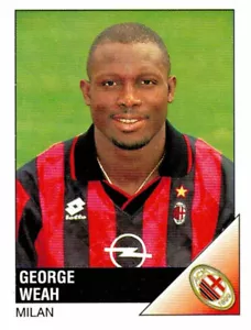 CALCIATORI PANINI 1995-1996 FIGURINA N. 167 GEORGE WEAH (ROOKIE STICKER) MILAN - Imagen 1 de 2