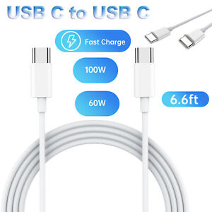 Câble de charge chargeur rapide 100 W/60 W USB C vers USB-C type-C pour Samsung Macbook