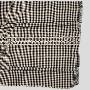 Christopher & Banks Skirt  Size 4 Pencil black white plaid scalloped capsule - Picture 1 of 6
