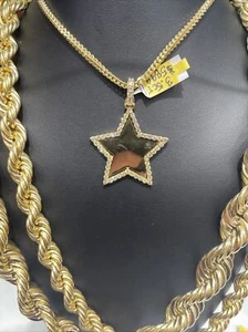 10k Gold Diamond Star Picture Memory Pendant 3.5 Ctw 🔥DEAL ALERT🚨 - Picture 1 of 7