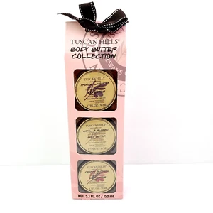 Tuscan Hills Lavender Vanilla Cherry Blossom Body Butter Collection 3 Piece Gift - Picture 1 of 8
