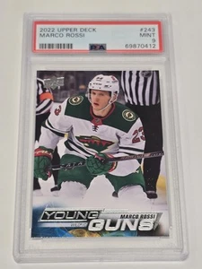 PSA 9 Marco Rossi 2022-23 Upper Deck Young Guns RC #243 - Picture 1 of 2