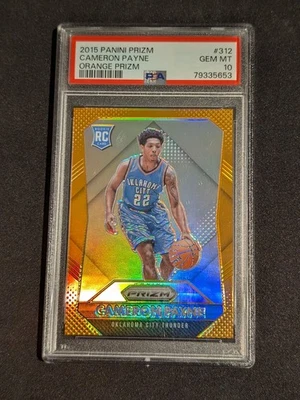 CAMERON PAYNE ~ 2015-16 Prizm ROOKIE Orange Prizm /65 PSA 10 RC Thunder - Image 1 of 2