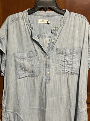 Vineyard Vines Women’s Summer Jean Dress Light Blue Size 16 - Image 1 of 4