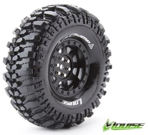 LOUISE RC - Gomme + cerchi neri 1.9 CR-Champ 121mm 2pz 1/10 per crawler	 - Foto 1 di 1