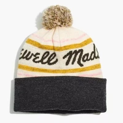 NUEVO Madewell Retro Pom-Pom Gorro Invierno Sombrero en Forro Nube NI562 Talla Única Foto 1 de 4