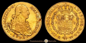 Carlos IV (1788-1808). 2 escudos. 1793. Madrid. MF. (Cal-1280). Au. 6,75 gramos. - Imagen 1 de 3