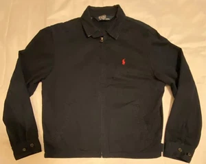 VTG 80s Polo Ralph Lauren Harrington Jacket Mens M Blue Bi-Swing Red Pony EUC! - Picture 1 of 9