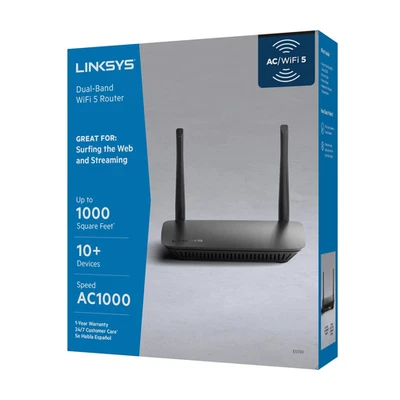 Linksys E5350 WiFi 5 Dual-Band AC1000 Router (open box) - Image 1 of 4