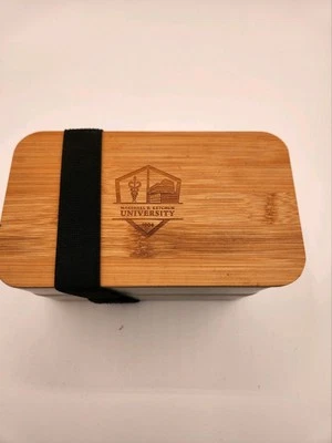 New (2) Layered Bento Box With Utensils  - Image 1 of 3