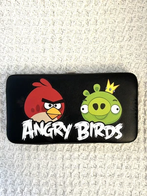 Cartera Oficial con Licencia Angry Birds Delgada Bisagra Pájaro Rojo y Amarillo con Interior Rojo Foto 1 de 4