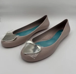 Oka-B Damen lässige bequeme Flats Adelphia Ballerinas mit silbernem Herz - Bild 1 von 8