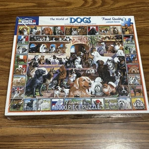 White Mountain The World of Dogs, 1000 Piece Puzzle, New/Sealed - Picture 1 of 4