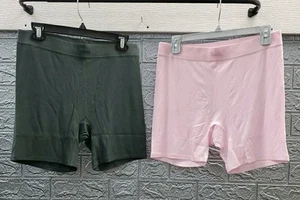 New SKIMS 2 Pack Cotton Rib Boxers Pink/Deep Sea Size Large - Picture 1 of 12