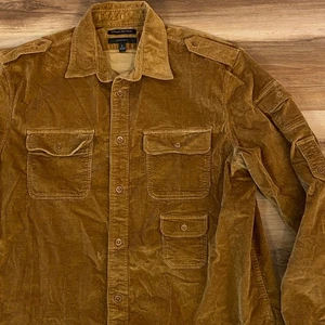 Banana Republic Corduroy Shirt Mens Large Standard Fit Shooting Safari - Picture 1 of 9